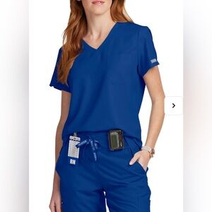 Med Couture 1- pocket tuck in scrub top. Medium. Galaxy.